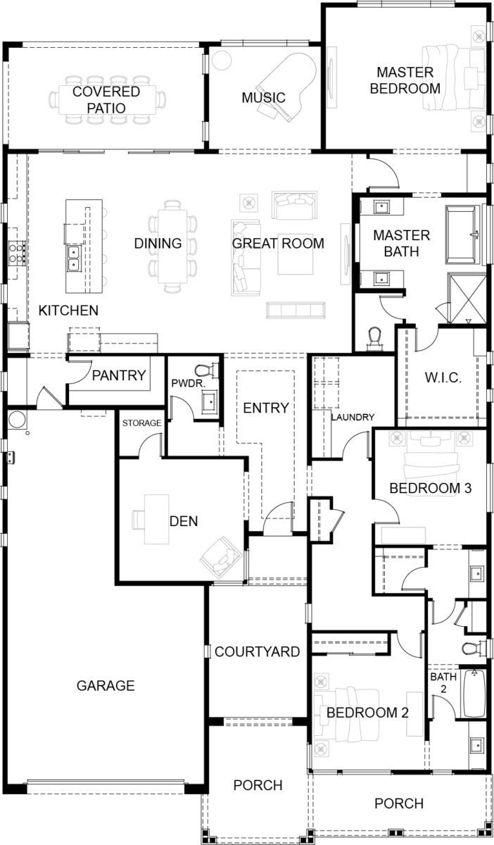 Gardeners Enclave new homes phoenix Agave Floor Plan