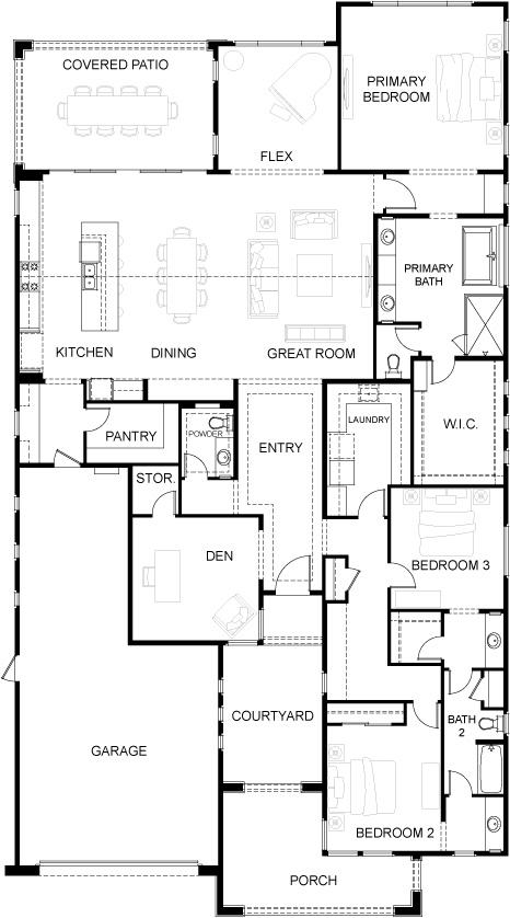 Barcelona Floor plan furnished