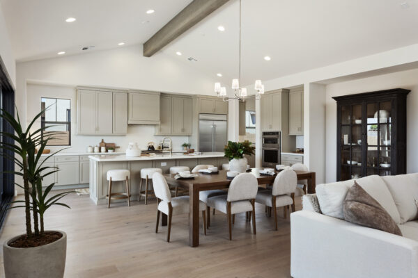 Hazelwood homesite 20 Barcelona Urban Farmhouse Great room view to dining and kitchen
