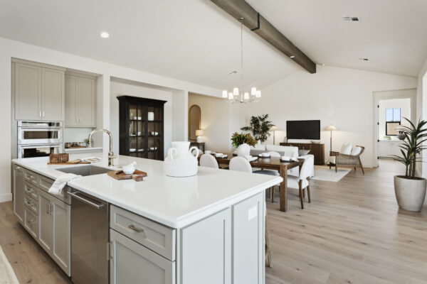 Hazelwood homesite 20 Barcelona Urban Farmhouse kitchen view to great room