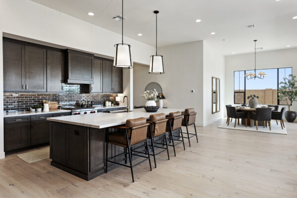 Hazelwood Homesite 19 Daviana Floor Plan Urban Farmhouse kitchen with view to dining