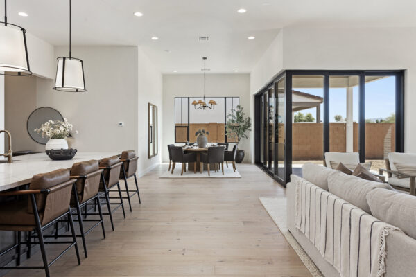 Hazelwood Homesite 19 Daviana Floor Plan Urban Farmhouse view of great room toward dining