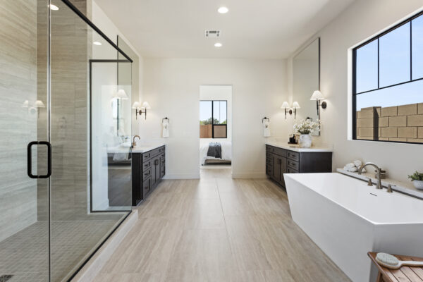 Homesite 19 Daviana Floor Plan Urban Farmhouse Elevation spacious primary bathroom