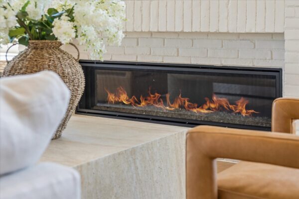 Hazelwood great room fireplace, Willamette floor plan