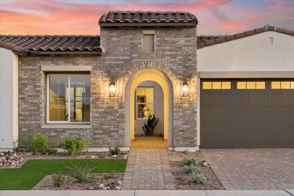 Homesite #4 Hazelwood front elevation with view to courtyard