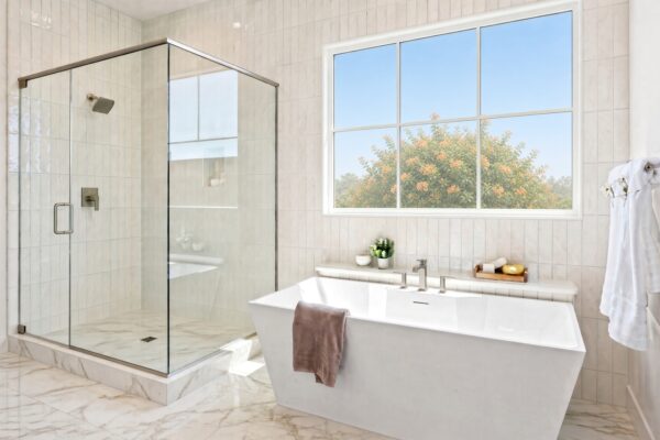 AI image of homesite 11 primary bath tub and shower